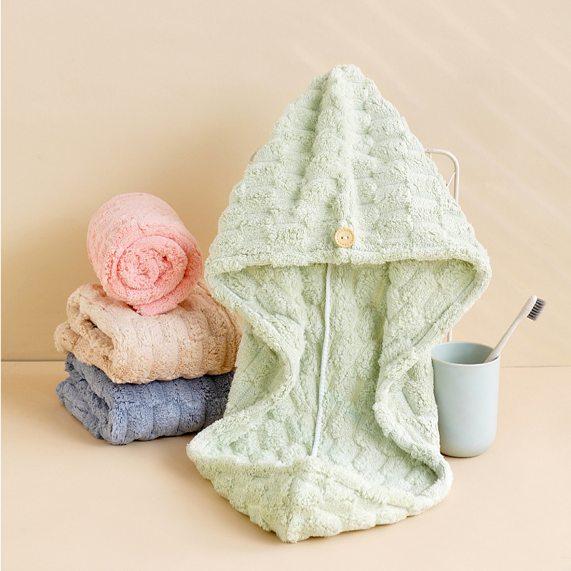 Pălărie de uscat părul din fleece coral, 150D fir, 50–79 g, de Xiyan Home Textile