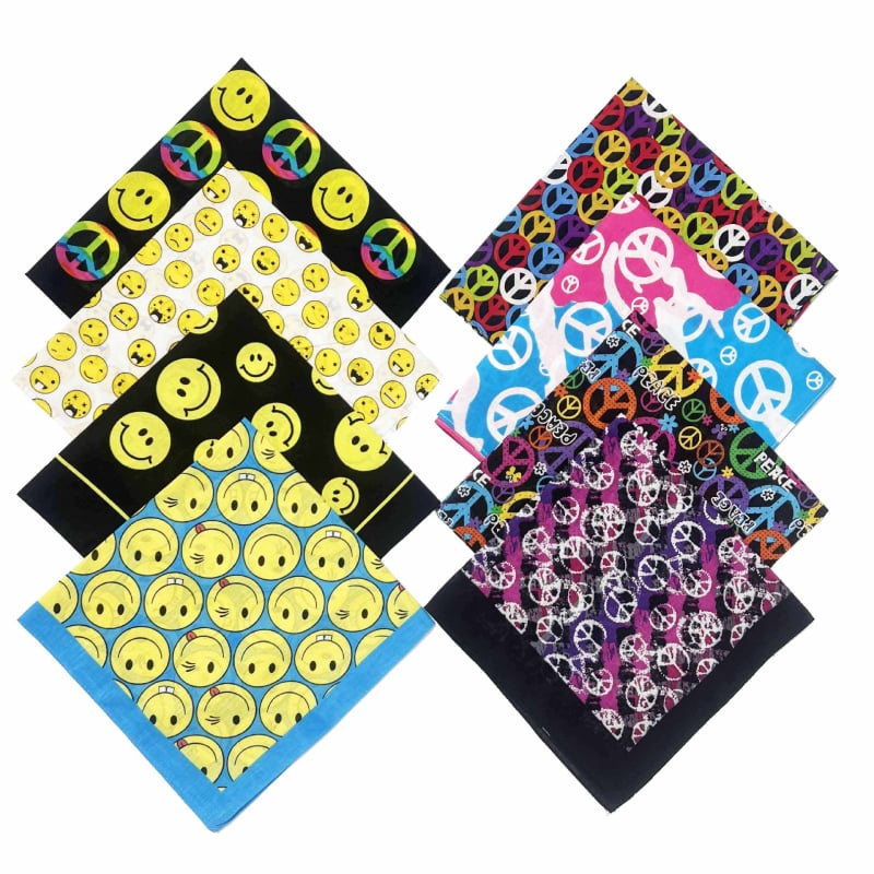 Sportski šal za glavu s kariranim uzorkom, 100% pamuk, unisex, za vanjsku upotrebu