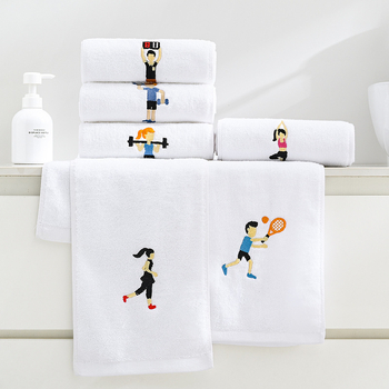 Puuvillane spordirätik, tikitud, 110 g, imab higi 5–10 s, logotüübi kohandamine võimalik