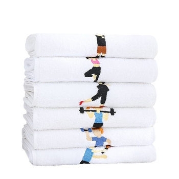 Puuvillane spordirätik, tikitud, 110 g, imab higi 5–10 s, logotüübi kohandamine võimalik