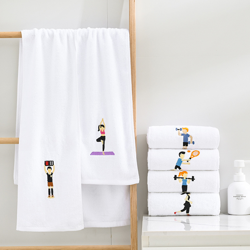 Puuvillane spordirätik, tikitud, 110 g, imab higi 5–10 s, logotüübi kohandamine võimalik