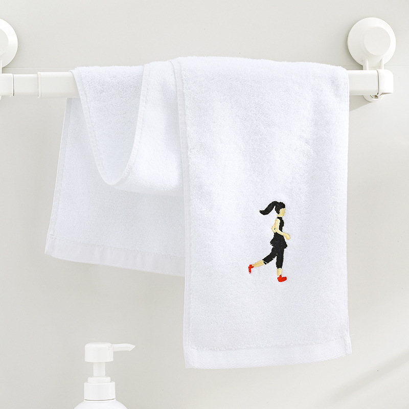 Puuvillane spordirätik, tikitud, 110 g, imab higi 5–10 s, logotüübi kohandamine võimalik