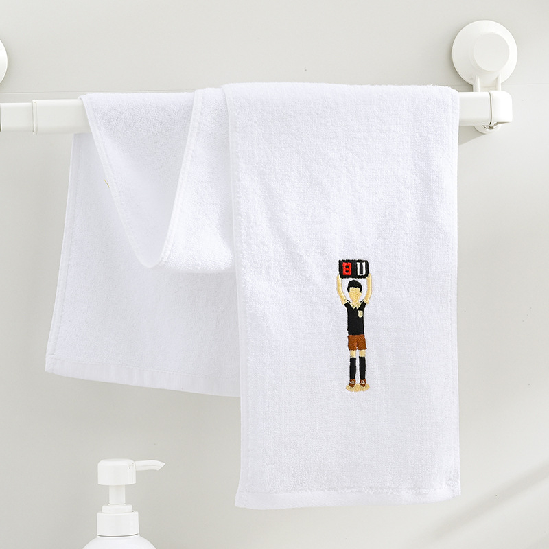 Puuvillane spordirätik, tikitud, 110 g, imab higi 5–10 s, logotüübi kohandamine võimalik