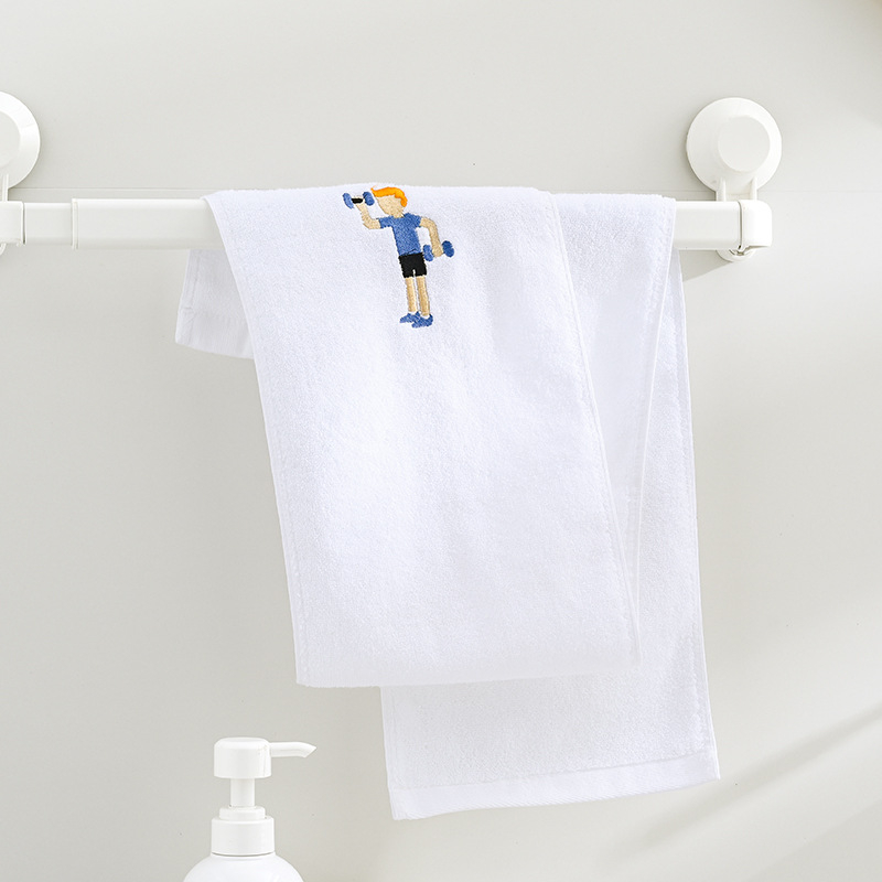 Puuvillane spordirätik, tikitud, 110 g, imab higi 5–10 s, logotüübi kohandamine võimalik