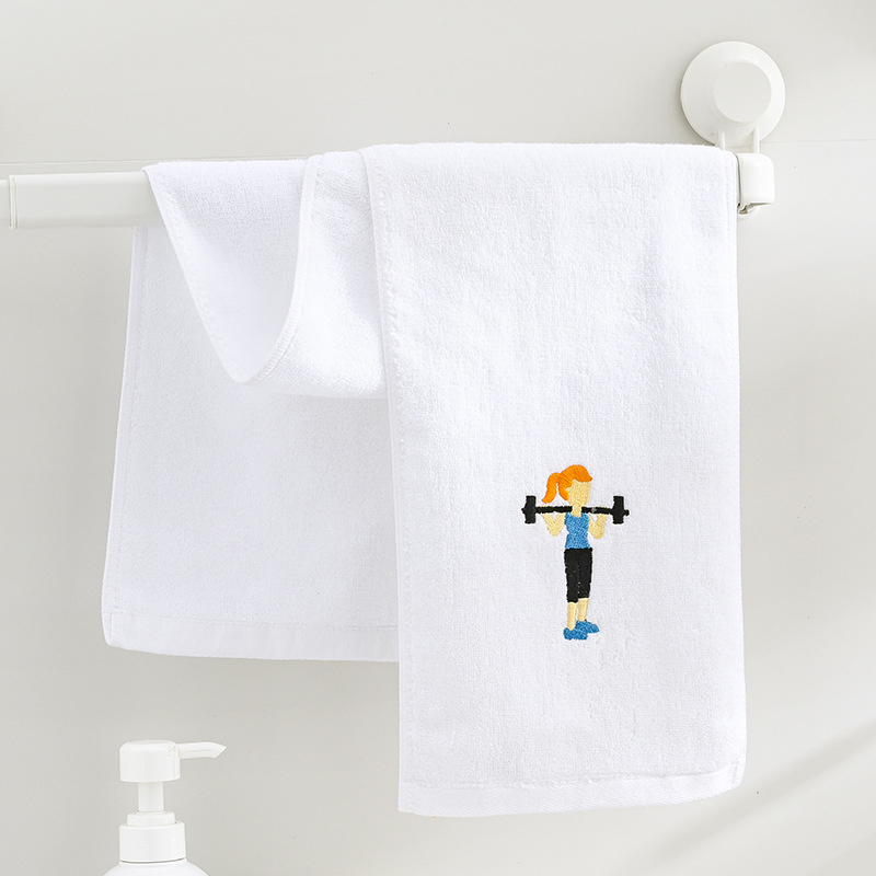 Puuvillane spordirätik, tikitud, 110 g, imab higi 5–10 s, logotüübi kohandamine võimalik