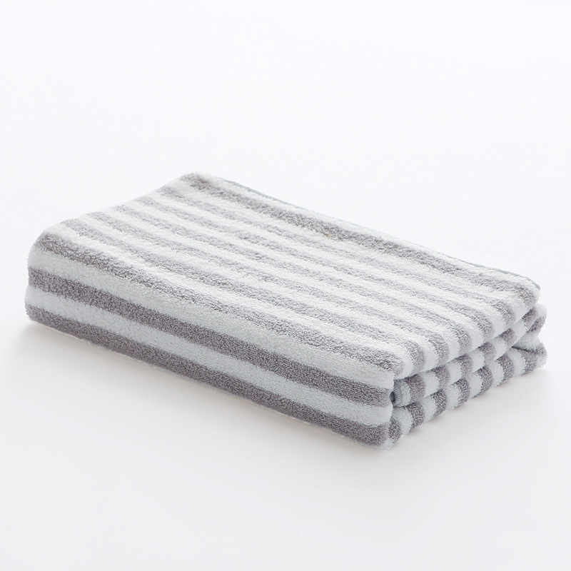 Prosoape din bumbac 100% în dungi – prosop de față, prosop de baie și prosop de plajă, 170–200 g, fir 21s, execuție Hemming & Jacquard, personalizare disponibilă