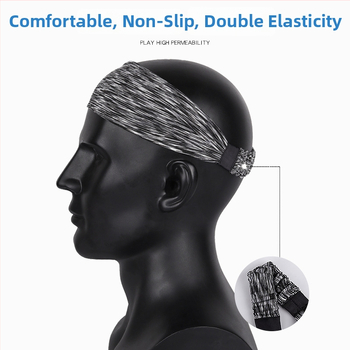 Sportska traka za glavu s apsorpcijom znoja, prugasti uzorak, unisex odrasli, za aktivnosti na otvorenom