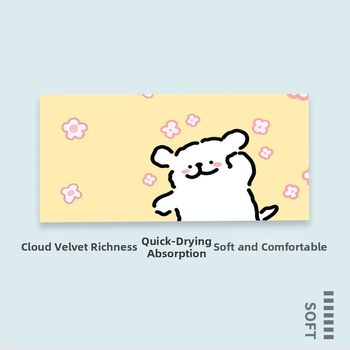 Prosop de microfibră pentru sport, imprimare cu un cățeluș în stil liniar, 200 g+ absorbant