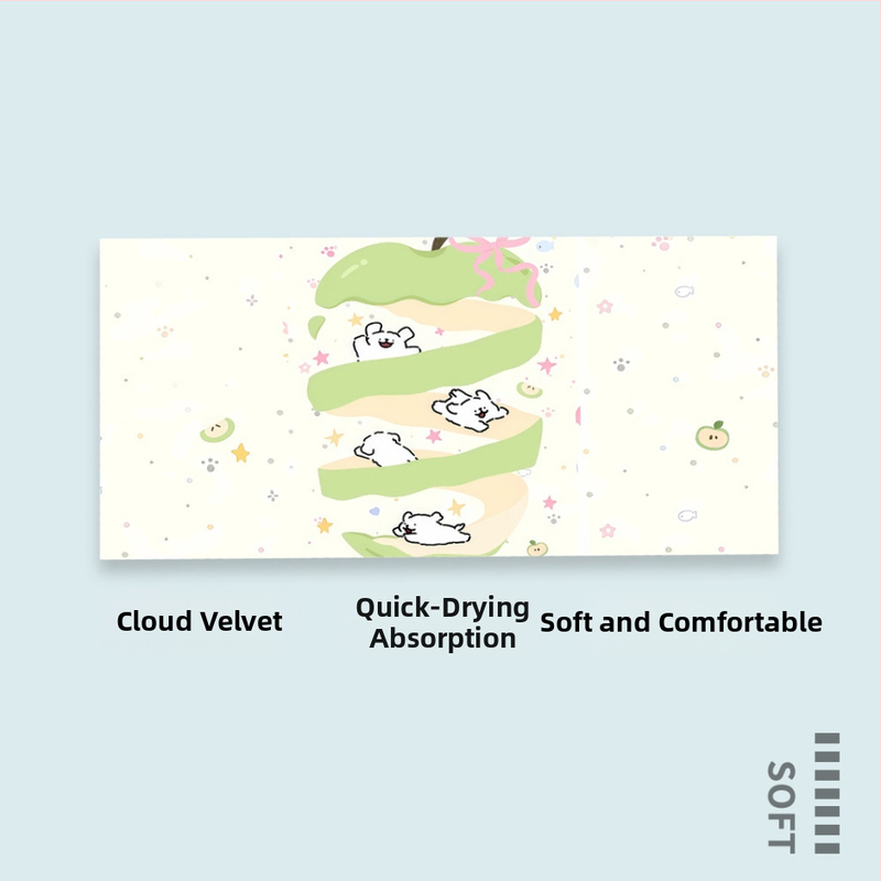 Prosop de microfibră pentru sport, imprimare cu un cățeluș în stil liniar, 200 g+ absorbant