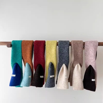 Detský pletený šál, tkanina, jednofarebný vzor, jeseň 2025