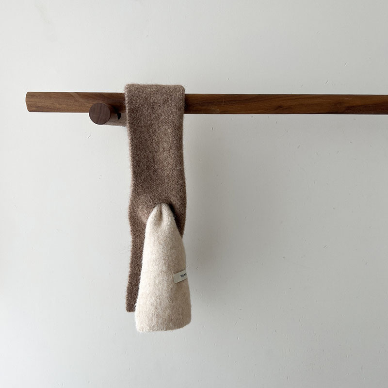 Detský pletený šál, tkanina, jednofarebný vzor, jeseň 2025