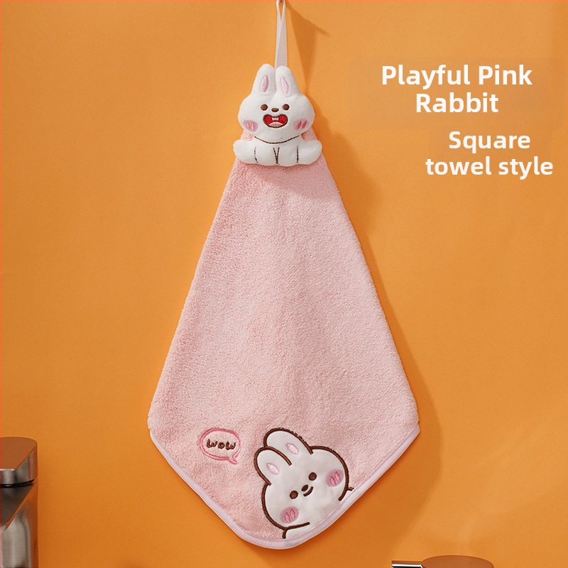 Pooky Bear laste korallfleece käterätik – riputatav, imav käsi-rätik, 30–50 g, kohandatav