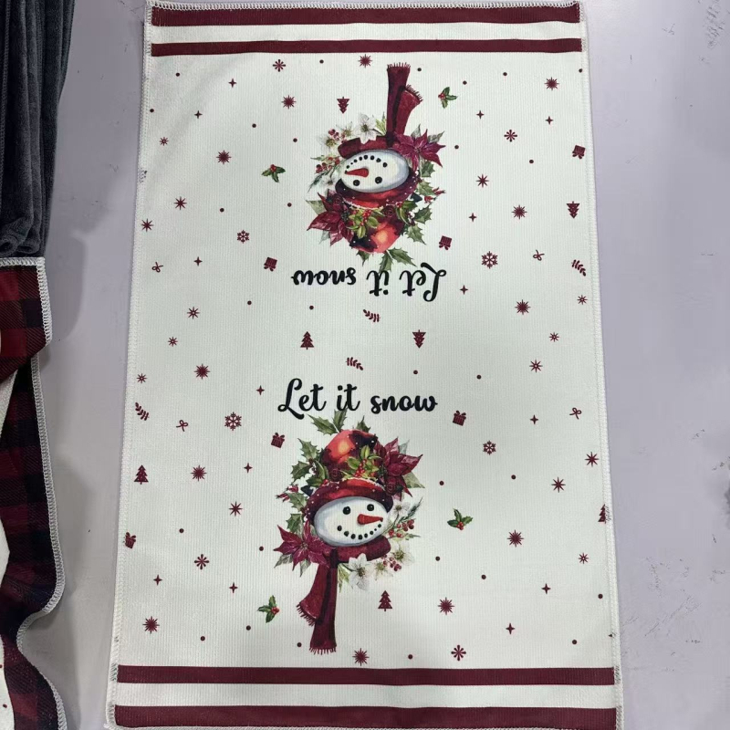 Mikrokiud köögirätik kohandatud trükiga - kaal 60 g, veeimavus 11-15 s, tootmisprotsess: trükkimine, logotüübi trükk on võimalik