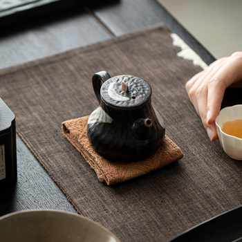 Памук-ленова кърпа за чайна церемония, дълга попивателна кърпа за маса за чай, чай мат и подложка за чаши, китайски стил, издадена през 2025 г.