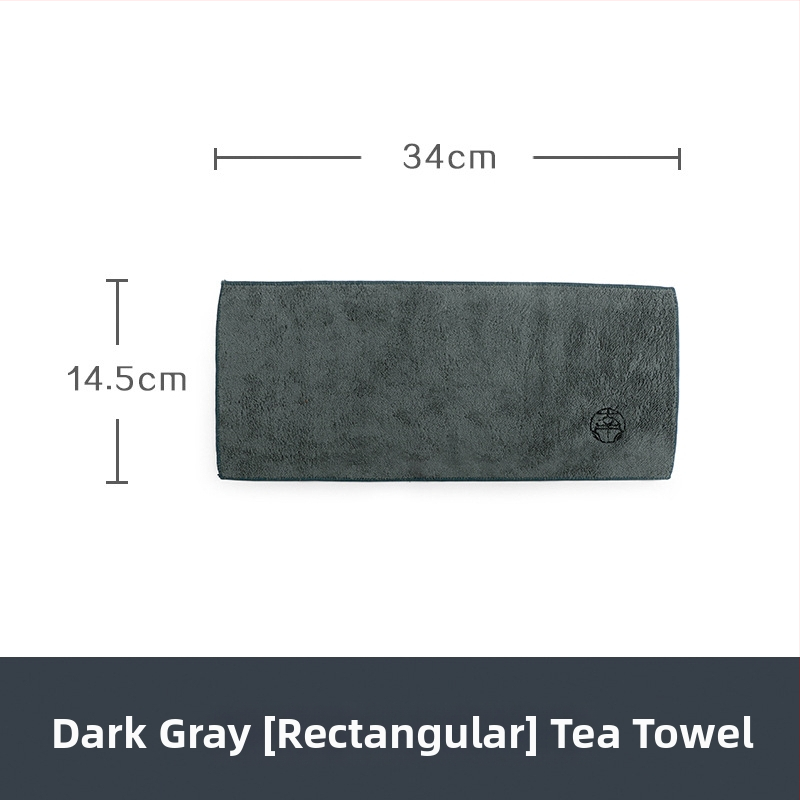 Mr. Nanshan чайна кърпа — платнена, силно попивана, аксесоар за чайна церемония, стил модерен минимализъм, отпечатано лого