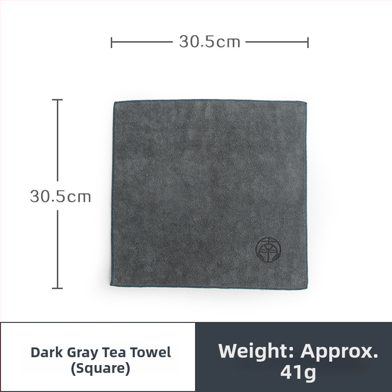 Mr. Nanshan чайна кърпа — платнена, силно попивана, аксесоар за чайна церемония, стил модерен минимализъм, отпечатано лого