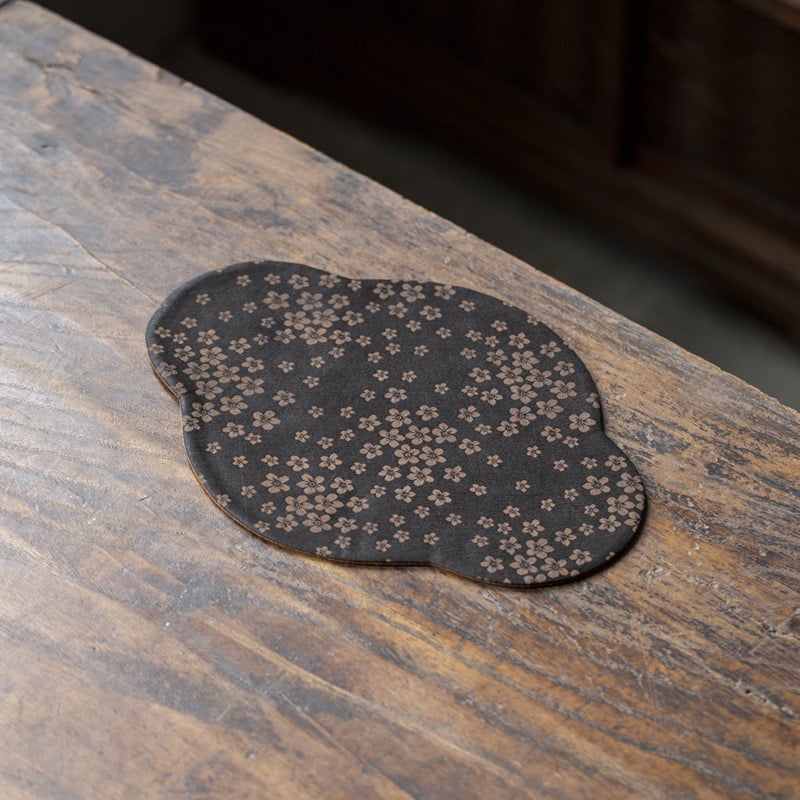 Tealátét — vászon anyag, zen ihletésű, új kínai stílus