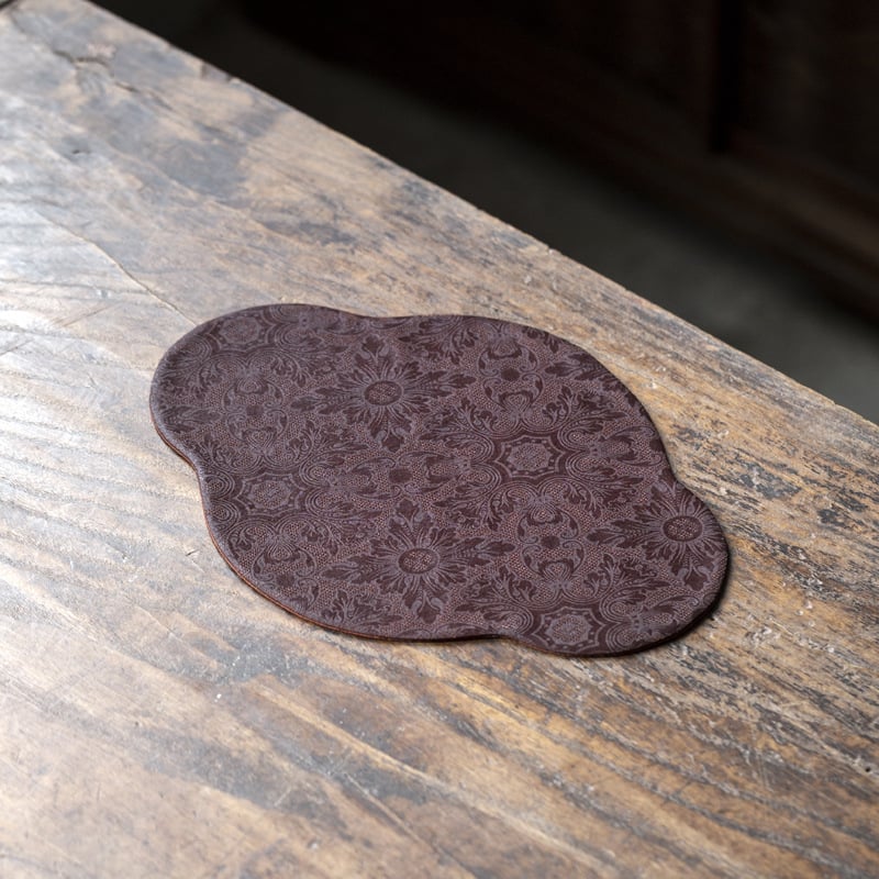 Tealátét — vászon anyag, zen ihletésű, új kínai stílus