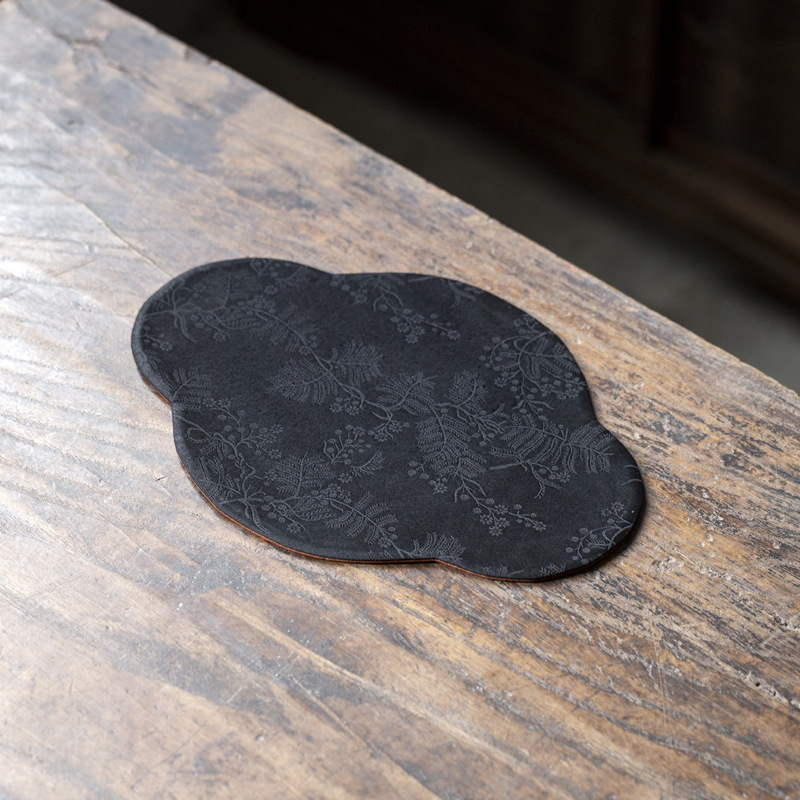 Tealátét — vászon anyag, zen ihletésű, új kínai stílus