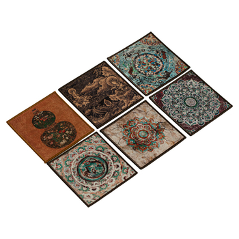 Чайна подложка от плат с мотив Могао пещери, произход Dehua, отпечатано лого, класическа традиция