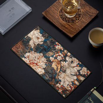 Čajna krpa od tkanine, dvostrana s logom, Novi kineski stil, lansirano, pakiranje 100 komada