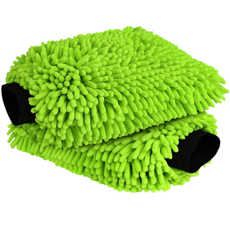 Mănuși pentru spălarea mașinii – Microfibră chenille, anti-zgârieturi, pentru curățare și uscare