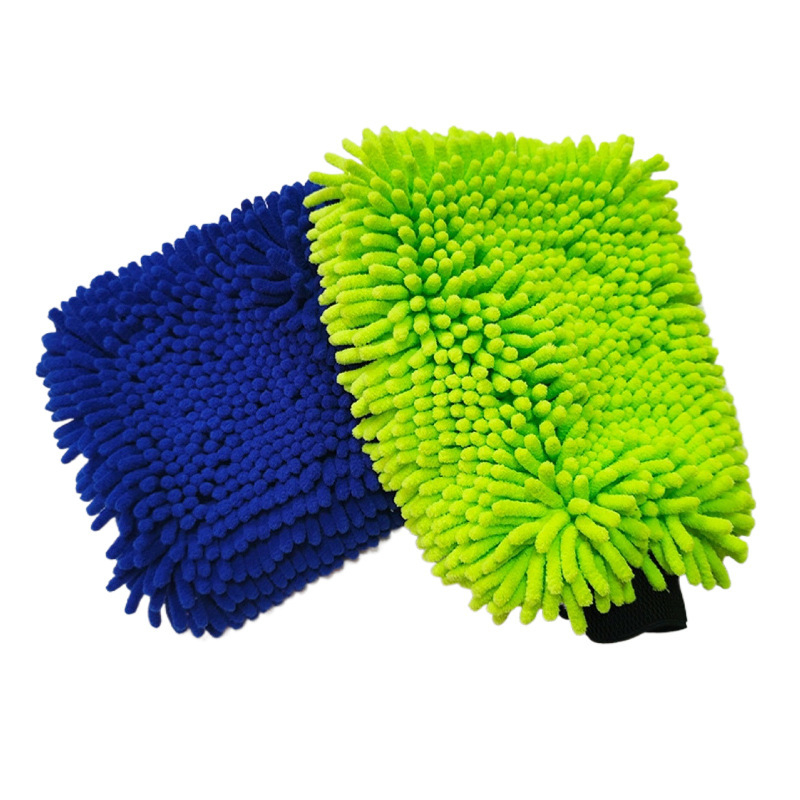 Mănuși pentru spălarea mașinii – Microfibră chenille, anti-zgârieturi, pentru curățare și uscare
