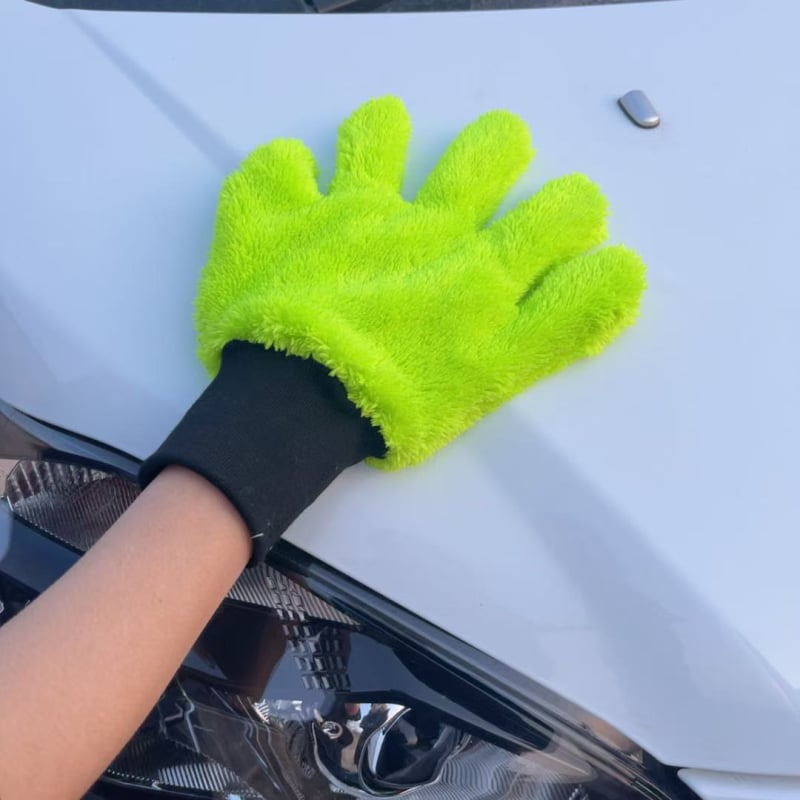 Hi chao Mikrofiber rukavice za čišćenje automobila, pet prstiju, dizajn šape medvjeda, koralni flis