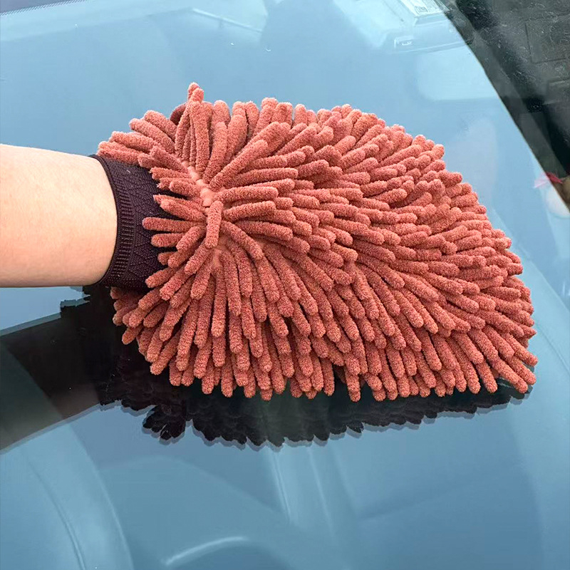 Rukavice za čišćenje automobila od chenille coral fleece, štite lak