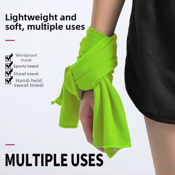 Prosop sport, personalizabil cu imprimare de logo (Material: microfibră; Proces de fabricație: imprimare; Fire: amestecate; Absorbție: 5–10 s; Funcție: răcire și absorbția transpirației)