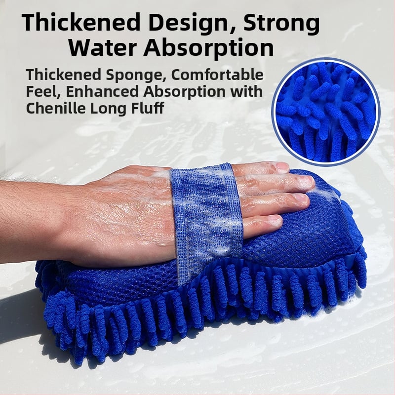 Chenille auto mazgāšanas sūklis bloks, augsta blīvuma, 200 g, daudzfunkcionāla auto kopšana