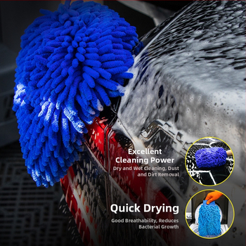 Chenille automašīnas tīrīšanas cimdi – augsta absorbcija, ātra žāvēšana, eļļas traipu noņemšana, pielāgota privātā zīmola zīme