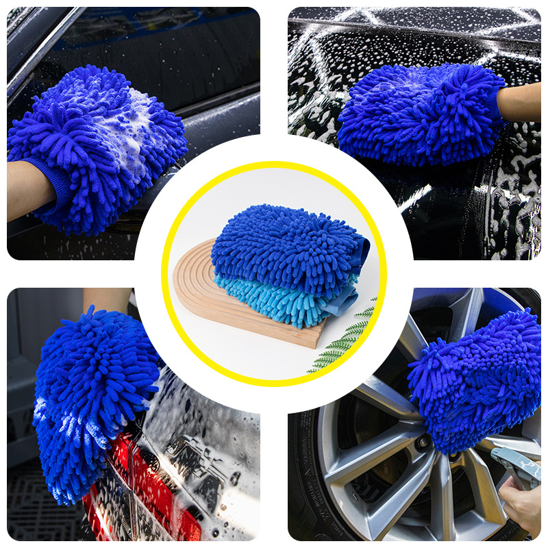 Chenille automašīnas tīrīšanas cimdi – augsta absorbcija, ātra žāvēšana, eļļas traipu noņemšana, pielāgota privātā zīmola zīme