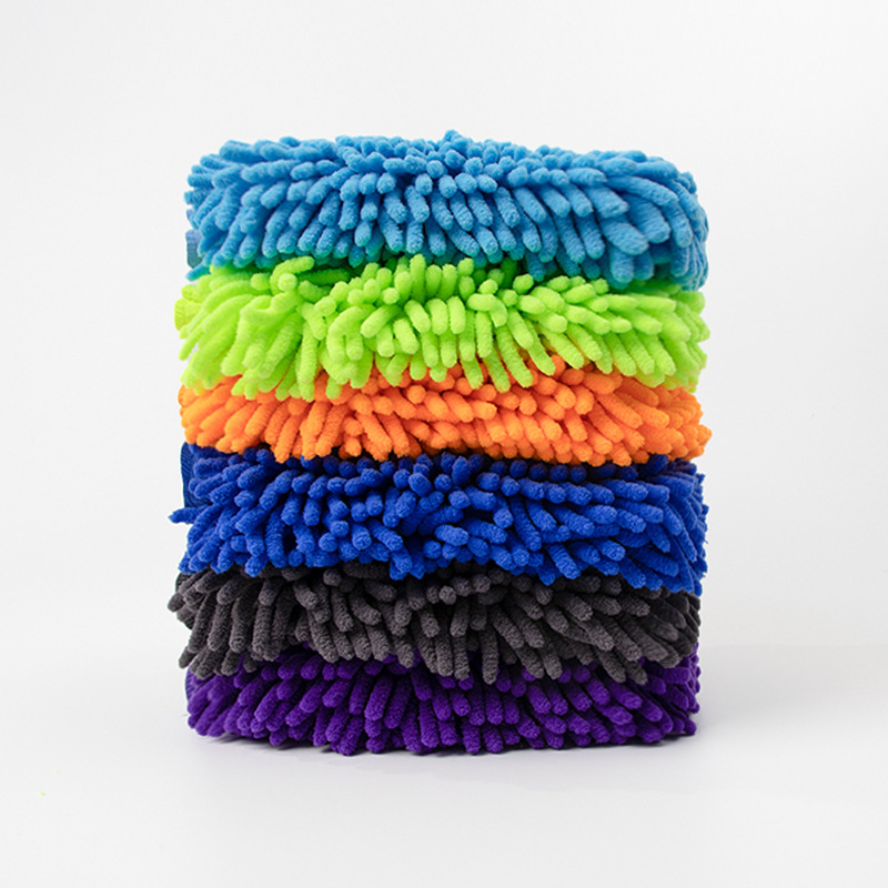 Chenille automašīnas tīrīšanas cimdi – augsta absorbcija, ātra žāvēšana, eļļas traipu noņemšana, pielāgota privātā zīmola zīme