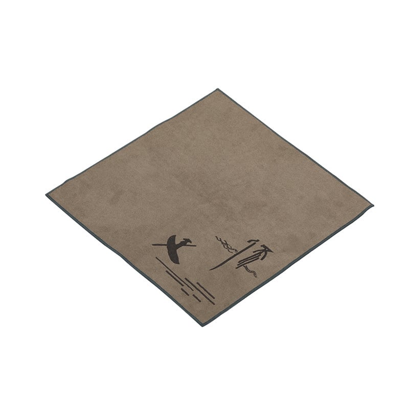 See Πετσέτα Τσαγιού — απορροφητικό ύφασμα, τετράγωνο, λεπτές ίνες, αξεσουάρ δίσκου τσαγιού, στυλ Νέο Κινέζικο, με εκτυπωμένο λογότυπο