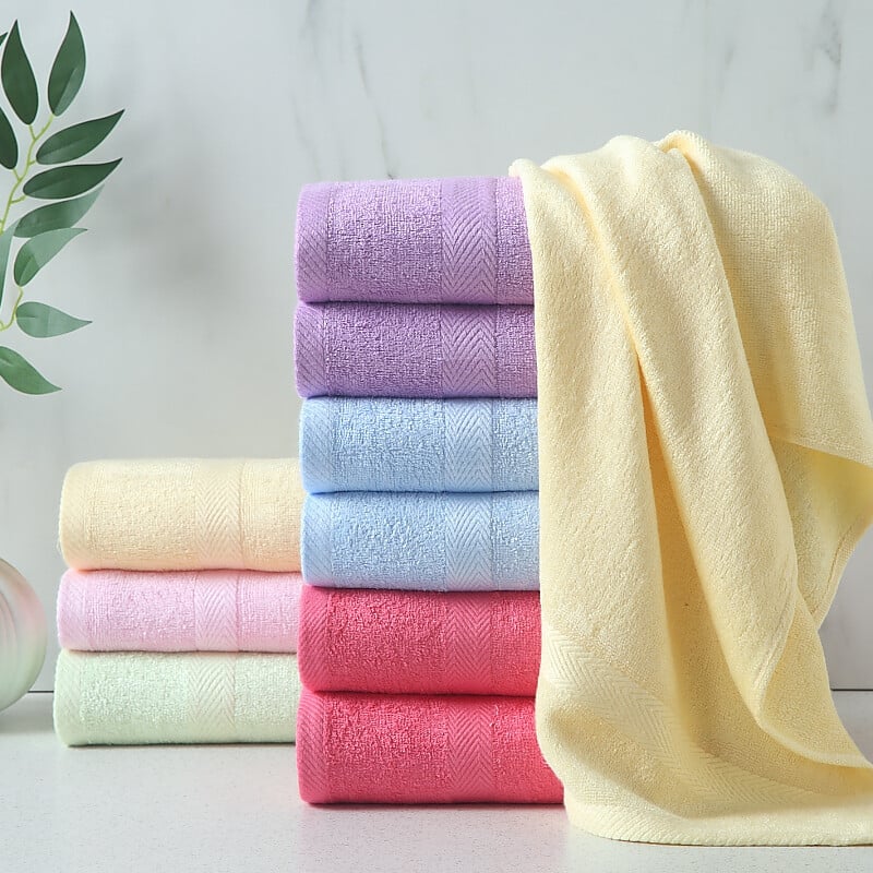 Prosop de față din fibră de bambus, țesătură simplă, moale și absorbant, greutate 80–100 g