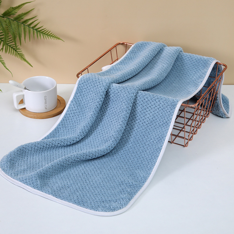 Prosop cu model ananas, velur, fire 100D, țesătură warp, densitate înaltă, 50-80 g, pentru baie/prosop de față