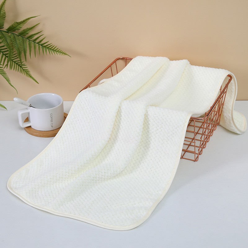 Prosop cu model ananas, velur, fire 100D, țesătură warp, densitate înaltă, 50-80 g, pentru baie/prosop de față