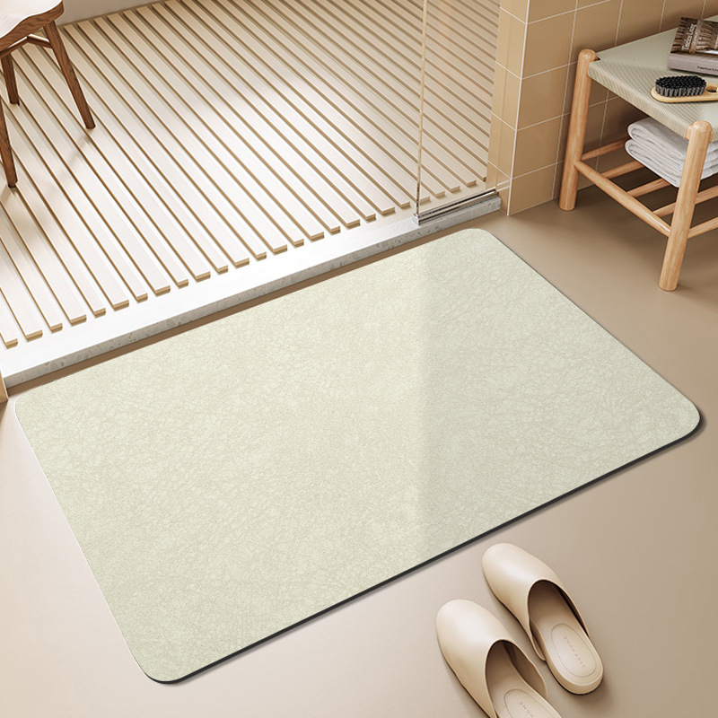 Covoraș de baie pentru ușă - pătrat, imprimat, model solid, lavabil manual, primăvara 2024