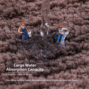 Kõrge plüüsi täidisega põrandamatt, imab vett ja on libisemiskindel; Materjal: polüester; Kuju: ristkülik; Muster: ühtlane; Puhastamine: masinipesu
