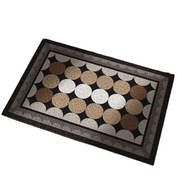 Võrgulise lõnga põrandamatt ruudukujuline, geomeetriline muster värviliste blokkidega, moodsalt minimalistlik stiil, pestav