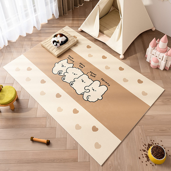 Multikas PVC põrandamatt - ruudukujuline kujuga, triibuline või ühtlane muster, trükk, PVC materjal, pestav