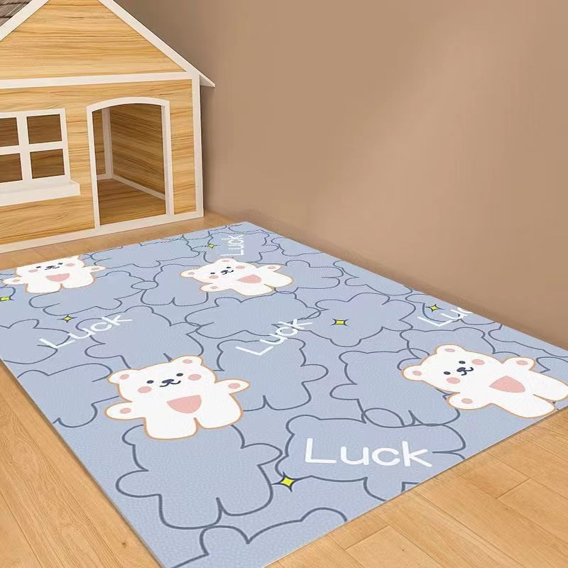 Multikas PVC põrandamatt - ruudukujuline kujuga, triibuline või ühtlane muster, trükk, PVC materjal, pestav