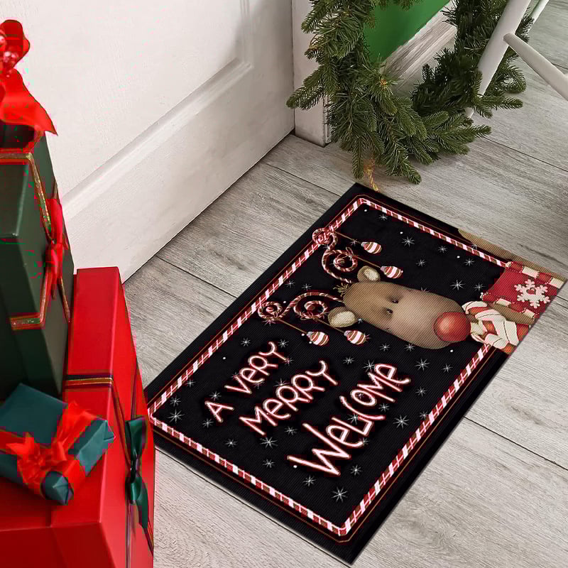 Bejárati ajtóhoz szőnyeg, poliészter, négyzet alakú, nyomtatott mintával, kézzel mosható