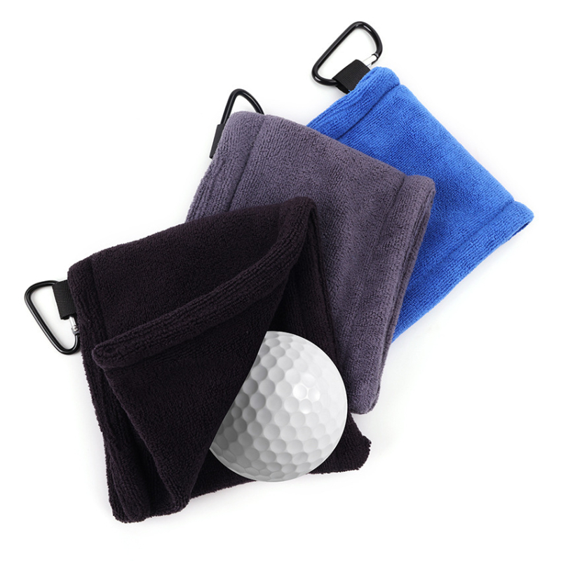 Prosop de golf din microfibră 400 g, fir amestecat, 21 fire, logo personalizabil, prosop sport pentru curățarea cluburilor și a mingilor
