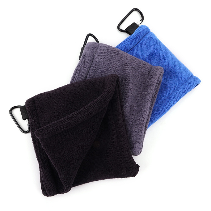 Prosop de golf din microfibră 400 g, fir amestecat, 21 fire, logo personalizabil, prosop sport pentru curățarea cluburilor și a mingilor