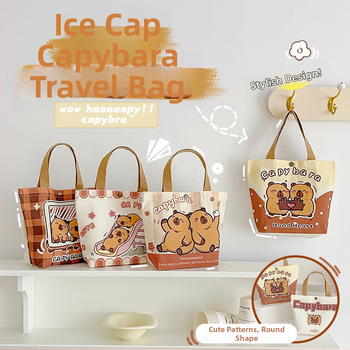 Személyre szabott karikatúra capybara vászontáska – varrott kivitelezés, márka Oy, logónyomás elérhető, nagy tételben rendelhető