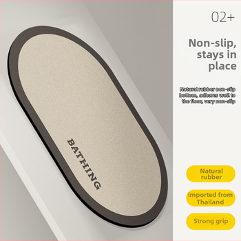 Fürdőszobai padlómat diatomos iszappal, ovális alakú, fürdőszobai és előszobai használatra (Anyaga: diatomos iszap; Alak: ovális; Tér: fürdőszoba, előszoba; Tisztítás: mosható; Feldolgozás és személyre szabás: Igen)