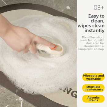 Fürdőszobai padlómat diatomos iszappal, ovális alakú, fürdőszobai és előszobai használatra (Anyaga: diatomos iszap; Alak: ovális; Tér: fürdőszoba, előszoba; Tisztítás: mosható; Feldolgozás és személyre szabás: Igen)