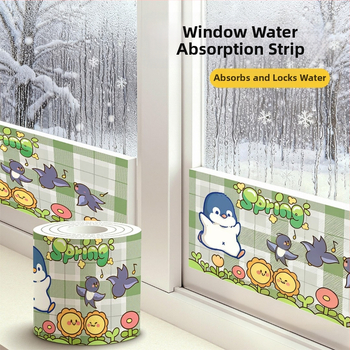 Logu ūdens uzsūcošās uzlīmes ziemas kondensācijai – stikla ūdensizturīgas uzlīmes, biezinātas, lai novērstu ūdens plūsmu uz loga palodzes, dzīvojamā istaba